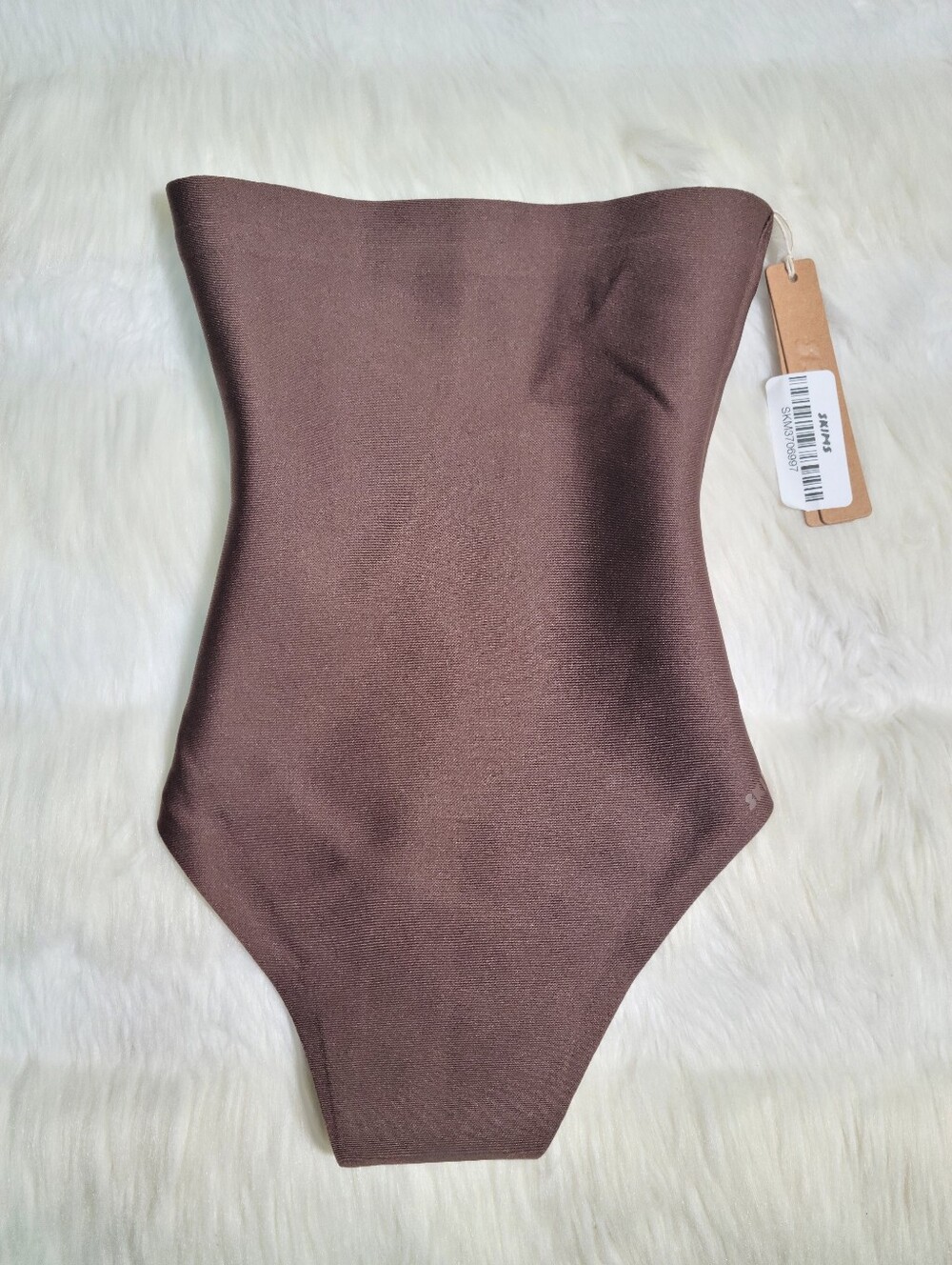 SKIMS Body Core Sculpt High Waisted Thong Brown Cocoa Women XXS NEW